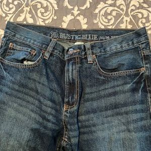 Rustic Blue slim straight men’s jeans 32 x 32